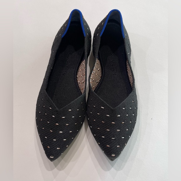 Rothy\'s Ivory Dot The Point Flats 6.5